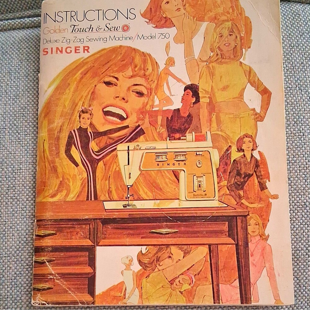 SINGER Golden Touch & Sew Deluxe Zig-Zag Sewing Machine Model 750 Manual